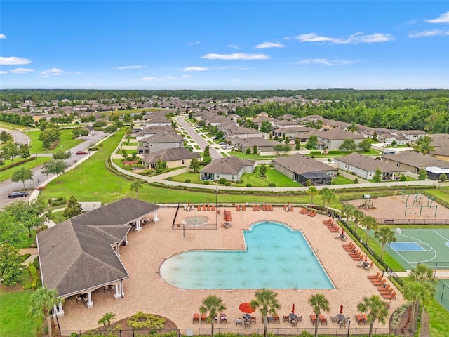 18620 Rococo Rd, Spring Hill, FL 34610 - aerial perspective of suburban area featuring a pool