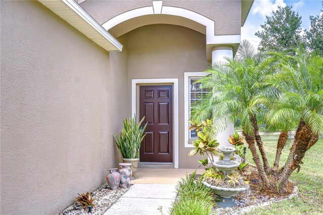 4227 Bethpage Ct, Wesley Chapel, FL 33543 - view of exterior entry with stucco siding