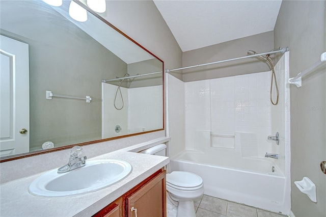 4227 Bethpage Ct, Wesley Chapel, FL 33543 - full bathroom featuring vanity, shower / bath combination, tile patterned flooring, and toilet