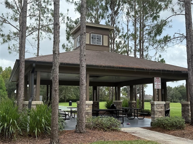 4227 Bethpage Ct, Wesley Chapel, FL 33543 - view of home's community featuring a gazebo and a lawn