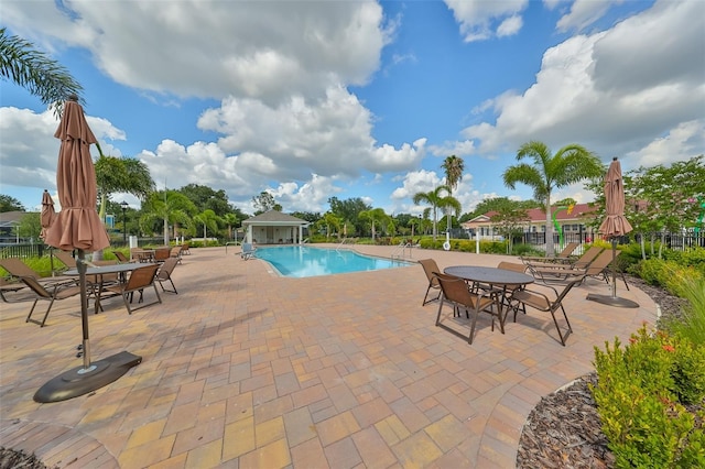 7114 Cromwell Park Ln, Apollo Beach, FL 33572 - community pool featuring a patio area