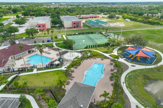7114 Cromwell Park Ln, Apollo Beach, FL 33572 - aerial view of a pool area