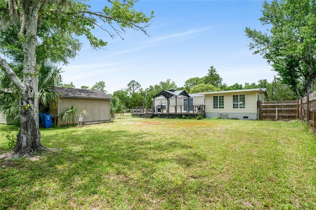 8356 W Tawny Rose, Crystal River, FL 34429 - view of yard featuring a deck