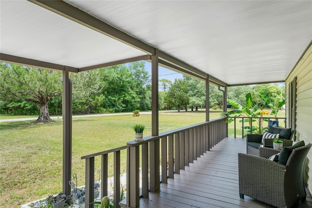 8356 W Tawny Rose, Crystal River, FL 34429 - porch with a yard and view of wooded area
