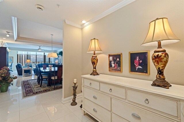 1 Beach Dr SE Unit 2011, Saint Petersburg, FL 33701 - corridor featuring crown molding, baseboards, and light tile patterned floors