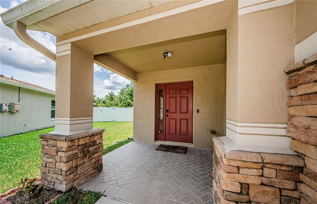 3305 Hoylake Ct, Land O Lakes, FL 34638 - entrance to property with stucco siding