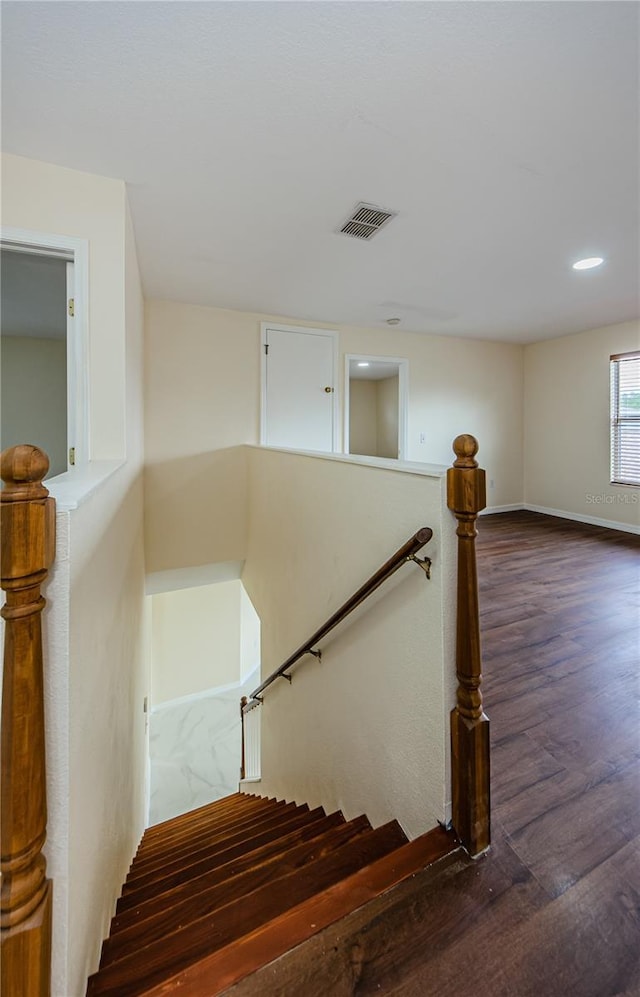 3305 Hoylake Ct, Land O Lakes, FL 34638 - stairs featuring wood finished floors and recessed lighting