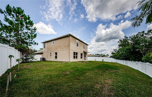3305 Hoylake Ct, Land O Lakes, FL 34638 - rear view of house featuring a fenced backyard and stucco siding