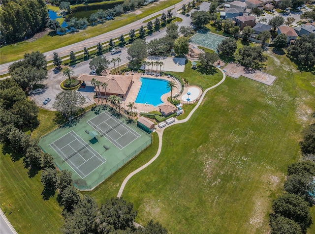 3305 Hoylake Ct, Land O Lakes, FL 34638 - drone / aerial view of a pool
