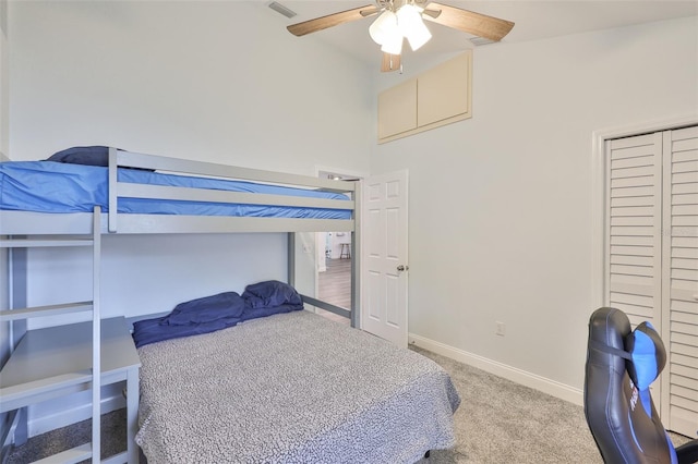 1034 Brighton Way, Lakeland, FL 33813 - carpeted bedroom featuring baseboards and a ceiling fan