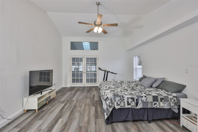 1034 Brighton Way, Lakeland, FL 33813 - bedroom with wood finished floors, a ceiling fan, and baseboards