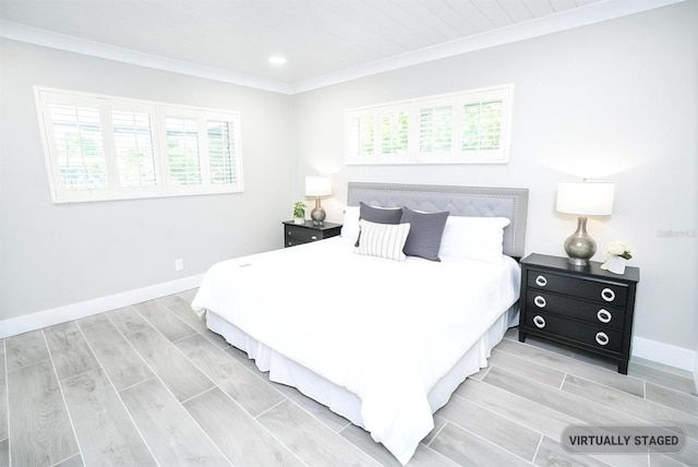 913 Spindle Palm Way, Apollo Beach, FL 33572 - bedroom with baseboards, recessed lighting, and wood tiled floors