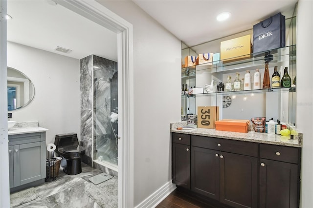 1108 N Franklin St Unit 502, Tampa, FL 33602 - indoor dry bar with baseboards and dark wood finished floors