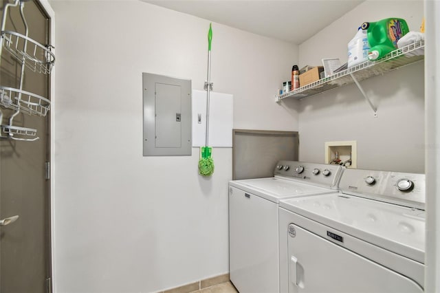 1108 N Franklin St Unit 502, Tampa, FL 33602 - washroom with electric panel and separate washer and dryer