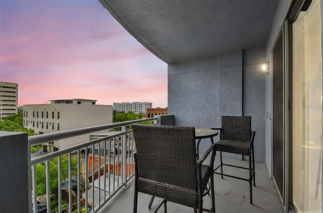 1108 N Franklin St Unit 502, Tampa, FL 33602 - view of balcony at dusk