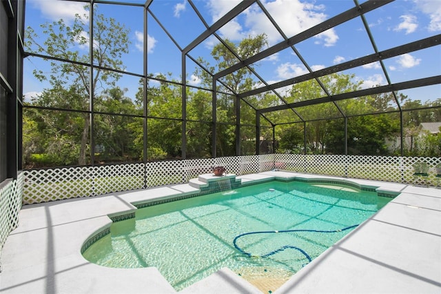 18914 Geraci Rd, Lutz, FL 33548 - view of pool with a patio and glass enclosure