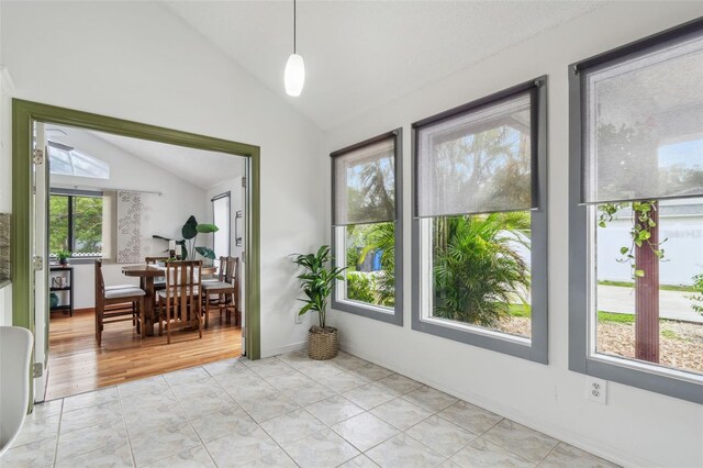 18914 Geraci Rd, Lutz, FL 33548 - dining room featuring lofted ceiling