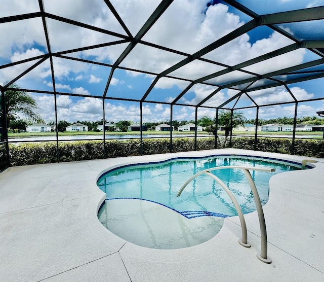 5103 98th Ave E, Parrish, FL 34219 - swimming pool featuring a patio and a lanai