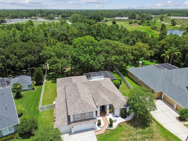 1460 Kensington Woods Dr, Lutz, FL 33549 - view from above of property featuring a nearby body of water
