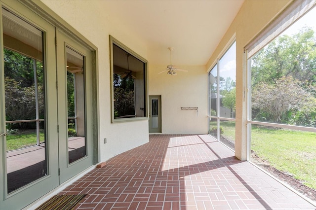 1852 Longview Ln, Tarpon Springs, FL 34689 - unfurnished sunroom with french doors
