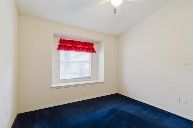 1852 Longview Ln, Tarpon Springs, FL 34689 - unfurnished room featuring dark carpet, baseboards, and ceiling fan