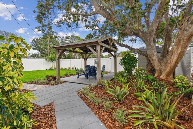 7224 Park St S, St Pete Beach, FL 33707 - view of patio with a gazebo