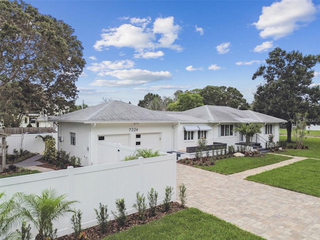 7224 Park St S, St Pete Beach, FL 33707 - single story home featuring an attached garage, decorative driveway, and stucco siding