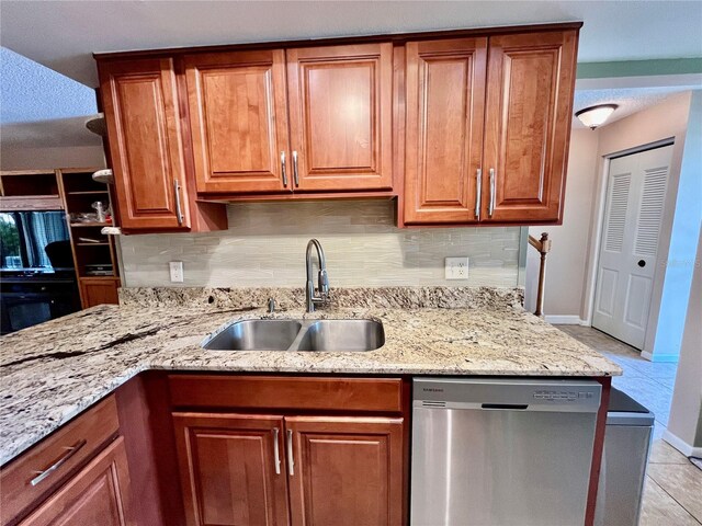 2131 Ridge Rd S Unit 76, Largo, FL 33778 - kitchen featuring dishwasher, a sink, tasteful backsplash, and baseboards