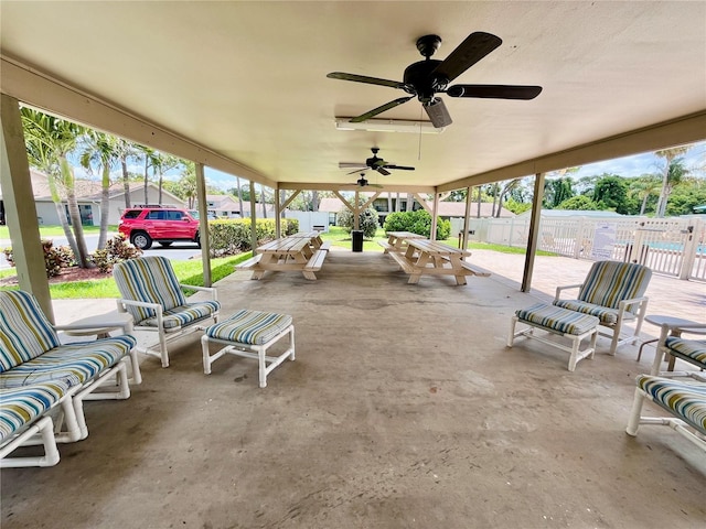 2131 Ridge Rd S Unit 76, Largo, FL 33778 - view of patio / terrace with a ceiling fan and an outdoor living space