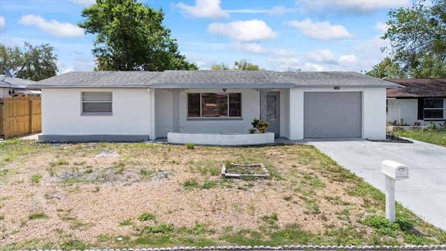 7330 Abalone Dr, Port Richey, FL 34668 - single story home with driveway, a garage, a porch, and stucco siding