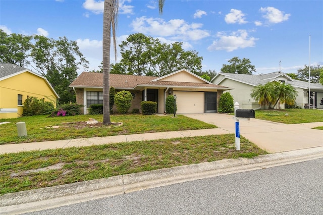 13127 Topflite Ct, Hudson, FL 34669 - single story home with an attached garage, a front yard, and concrete driveway