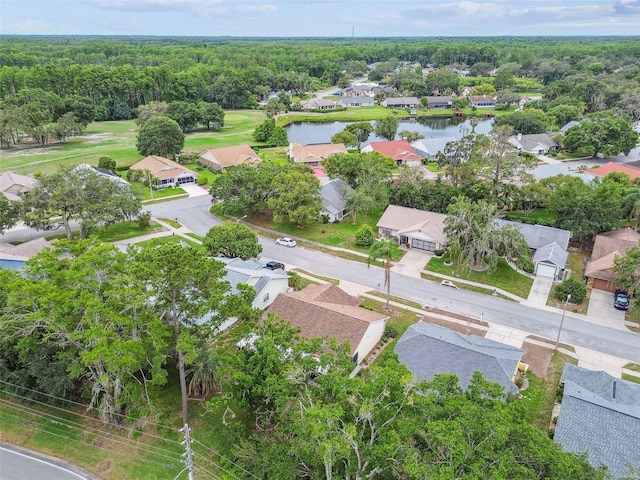 13127 Topflite Ct, Hudson, FL 34669 - aerial perspective of suburban area with a nearby body of water and a heavily wooded area