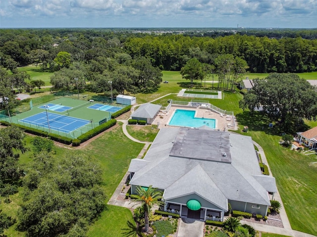 13127 Topflite Ct, Hudson, FL 34669 - bird's eye view of a pool