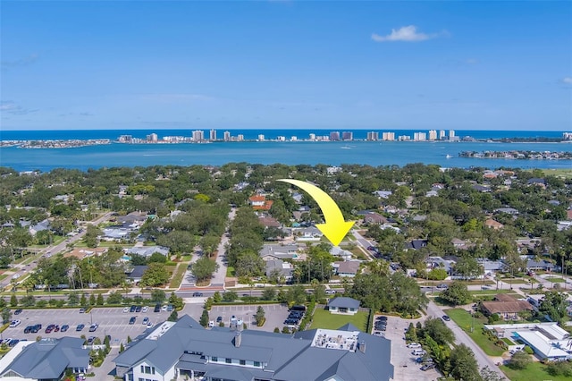 501 Poinsettia Rd, Belleair, FL 33756 - aerial view of residential area with a large body of water