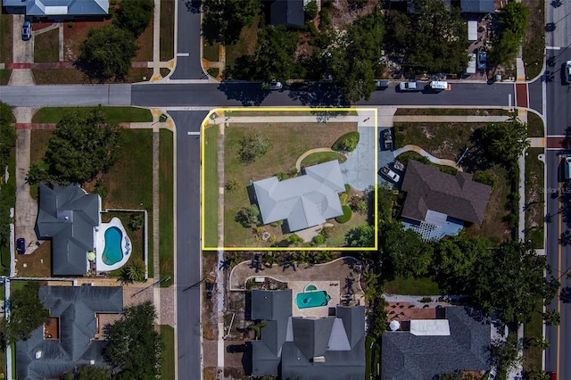 501 Poinsettia Rd, Belleair, FL 33756 - view of property location with a pool area and property parcel outlined