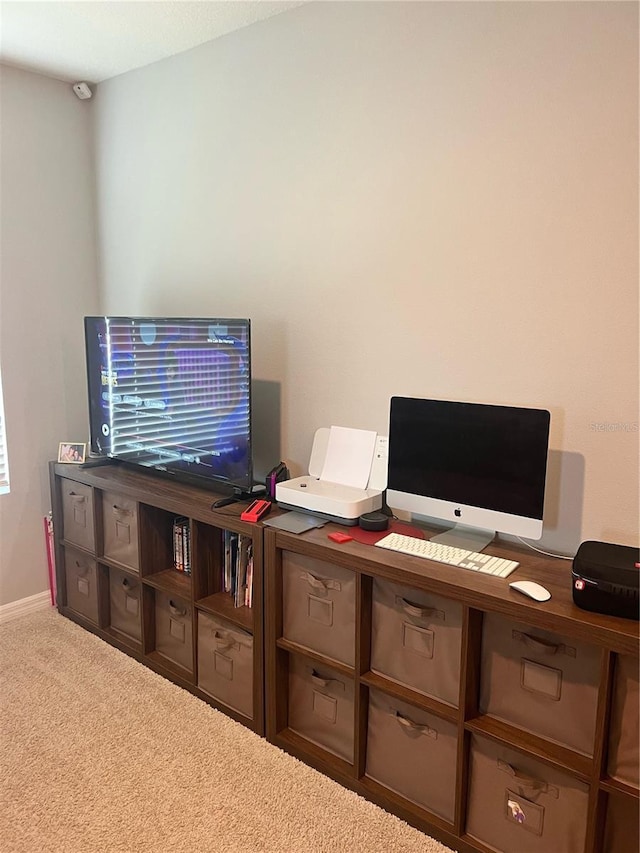 4444 Aqua Mirage St, Sarasota, FL 34238 - home office featuring carpet and baseboards