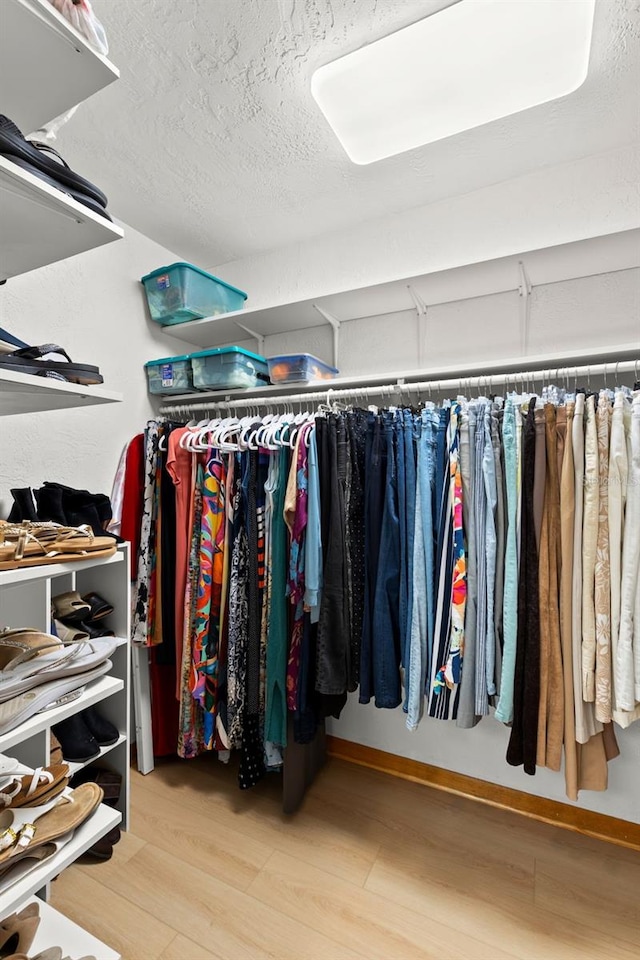 3133 Harvest Moon Dr, Palm Harbor, FL 34683 - walk in closet with wood finished floors