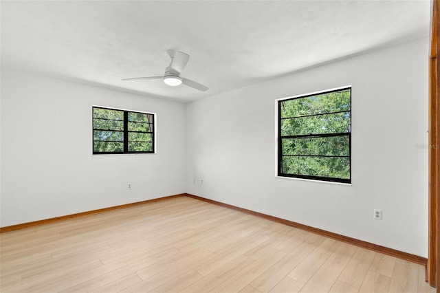 3133 Harvest Moon Dr, Palm Harbor, FL 34683 - unfurnished room with light wood-type flooring and ceiling fan