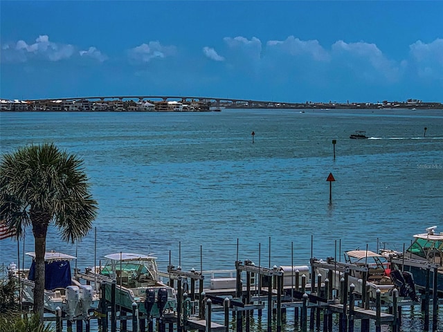 1 Seaside Ln Unit 302, Belleair, FL 33756 - water view with boat lift and a boat dock