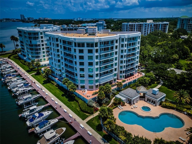 1 Seaside Ln Unit 302, Belleair, FL 33756 - view of urban area with a nearby body of water and apartment complex / building