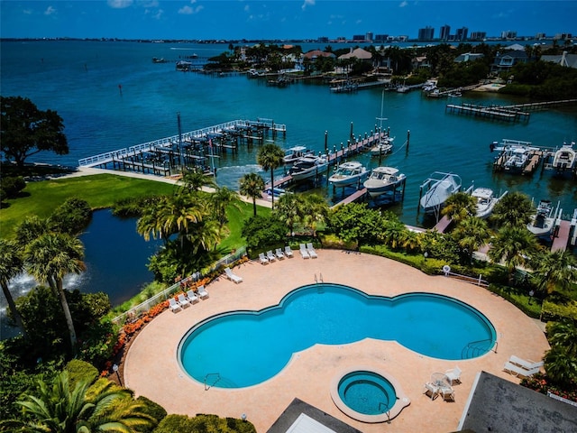 1 Seaside Ln Unit 302, Belleair, FL 33756 - drone / aerial view of a nearby body of water and numerous boat docks