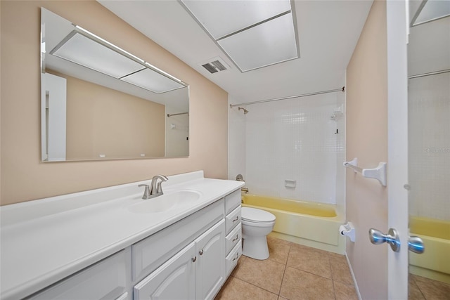 2003 Greenbriar Blvd Unit 1, Clearwater, FL 33763 - bathroom with toilet, vanity, shower / bath combination, and tile patterned floors