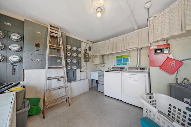2003 Greenbriar Blvd Unit 1, Clearwater, FL 33763 - washroom featuring separate washer and dryer and light floors