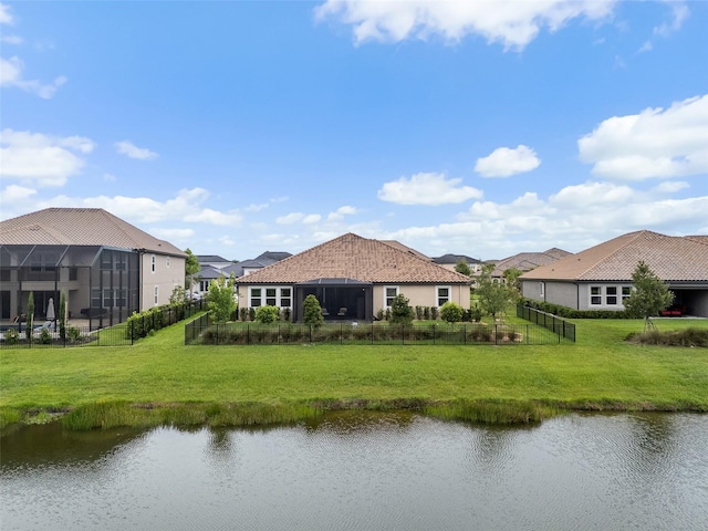 33219 Kateland Dr, Wesley Chapel, FL 33545 - water view with a fenced backyard