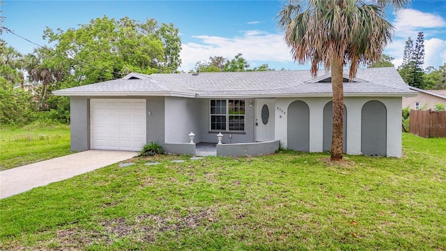 8329 Gulf Way, Hudson, FL 34667 - single story home featuring stucco siding, a garage, driveway, and roof with shingles