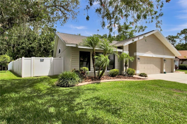 12219 Steppingstone Blvd, Tampa, FL 33635 - mid-century modern home with an attached garage and concrete driveway