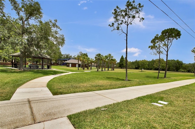12219 Steppingstone Blvd, Tampa, FL 33635 - view of community with a gazebo and a yard