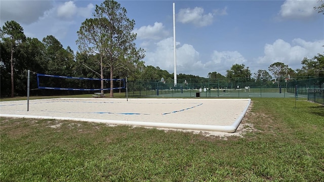12219 Steppingstone Blvd, Tampa, FL 33635 - surrounding community with volleyball court and a tennis court