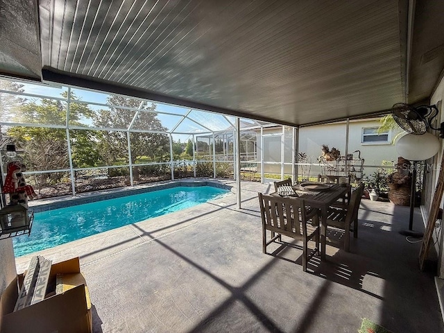1716 Bondurant Way, Brandon, FL 33511 - outdoor pool featuring a patio and glass enclosure