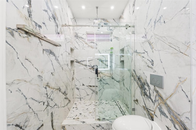 2238 Shirecrest Cove Way, Lutz, FL 33558 - bathroom with toilet and a marble finish shower